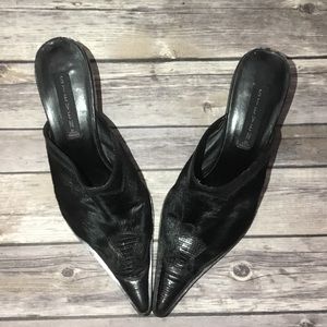 Steven cowboy boot mules, pony hide